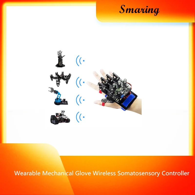 

Портативные механические перчатки, беспроводное соматосенсорное управление, экзоскелетоны, DIY RC робот, ручной пульт дистанционного управления пальцами