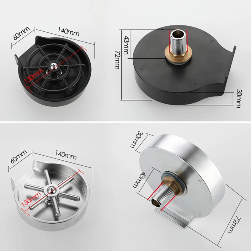 foheel bar cup glass rinser automatic cup kitchen tools gadgets specialty tools coffee pitcher wash cup tool kitchen washer free global shipping