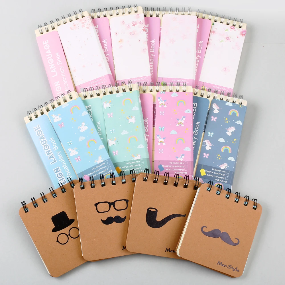 Милый кавайный блокнот карточка планировщик офисное и школьное языковое