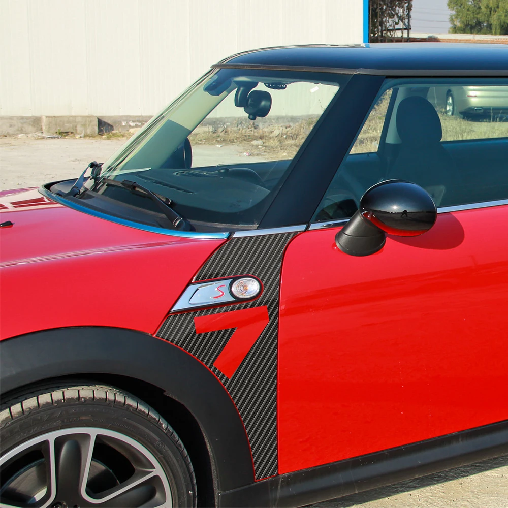 Виниловая наклейка 5D из углеродного волокна на переднее крыло боковой секции