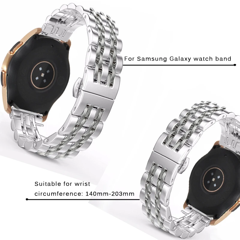 Ремешок Joyozy из нержавеющей стали для Galaxy Watch 42 мм 46 универсальный браслет петля