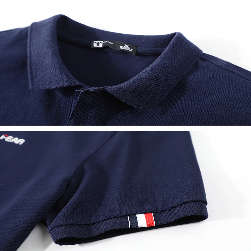 Мужская рубашка поло Pioneer Camp синяя/белая Удобная приталенная из 100% хлопка ADP0205094