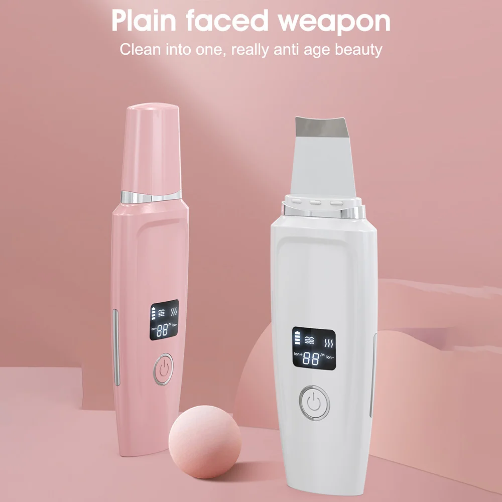 

New Ultrasonic Face Cleansing Shovel Facial Skin Scrubber Shovel Machine Deep Pore Cleaning Blackhead Remover Beauty Instrument