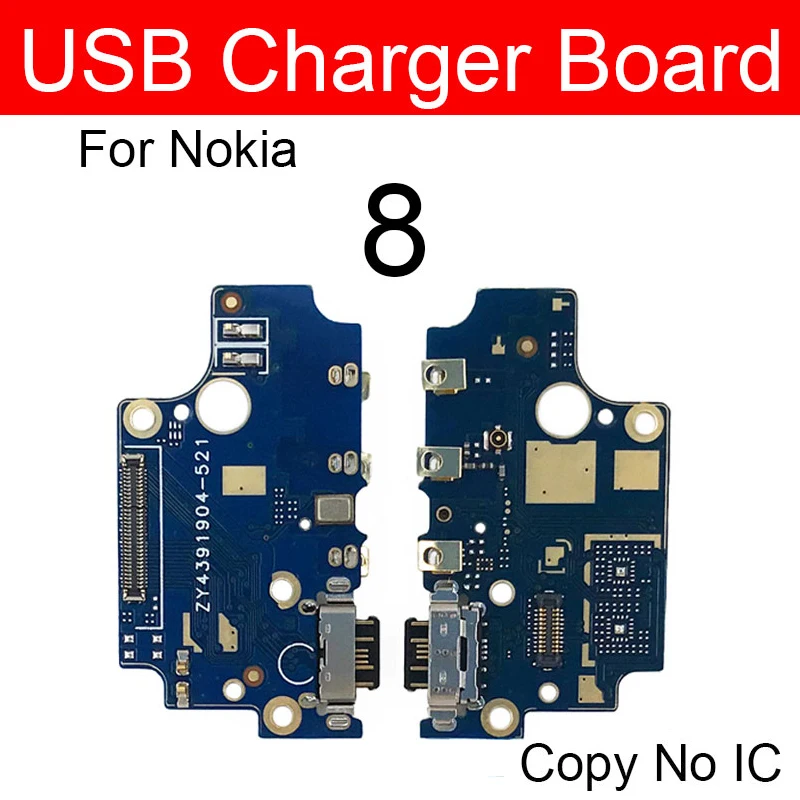 Оригинальная плата для зарядки микрофона и Usb Nokia 8 TA-1012 разъем USB гибкого кабеля
