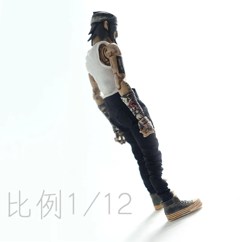 

1/12 Male Soldier Doll Pants Dark Blue Slim Styple fit 6"3ATOYS DAM Body