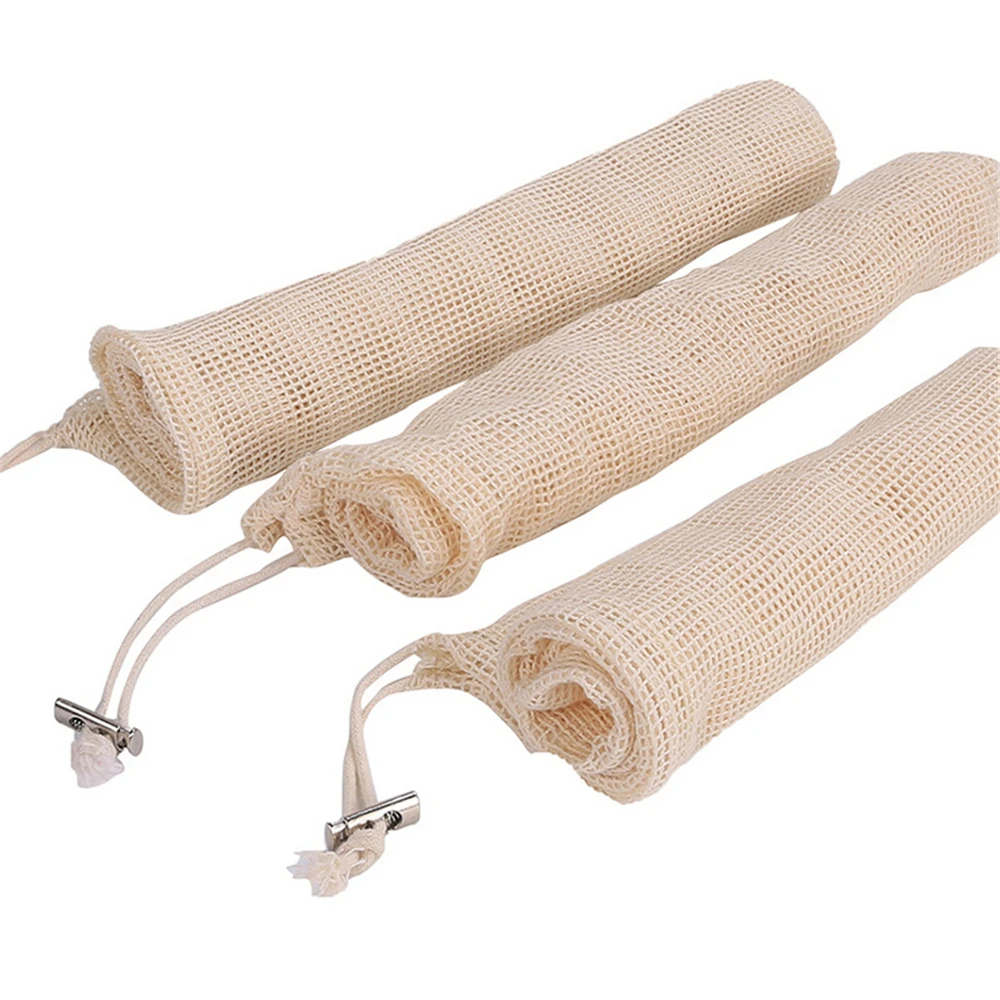 Многоразовые сетчатые мешки для фруктов овощей сумки хранения хлопковые