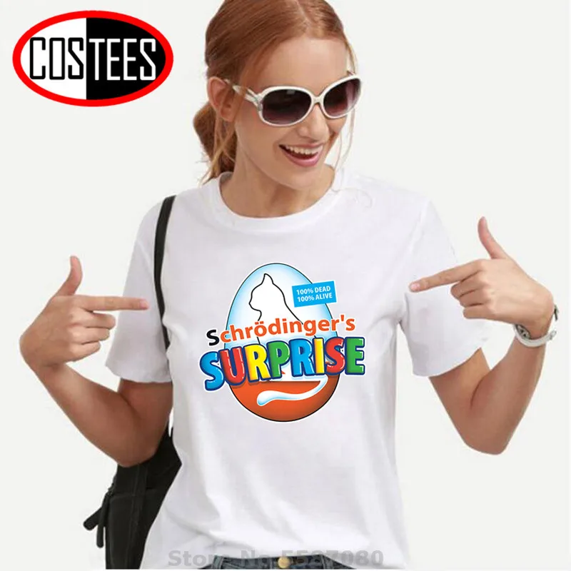 Футболка Schrodingers с изображением кошки женская светящаяся в темноте футболка