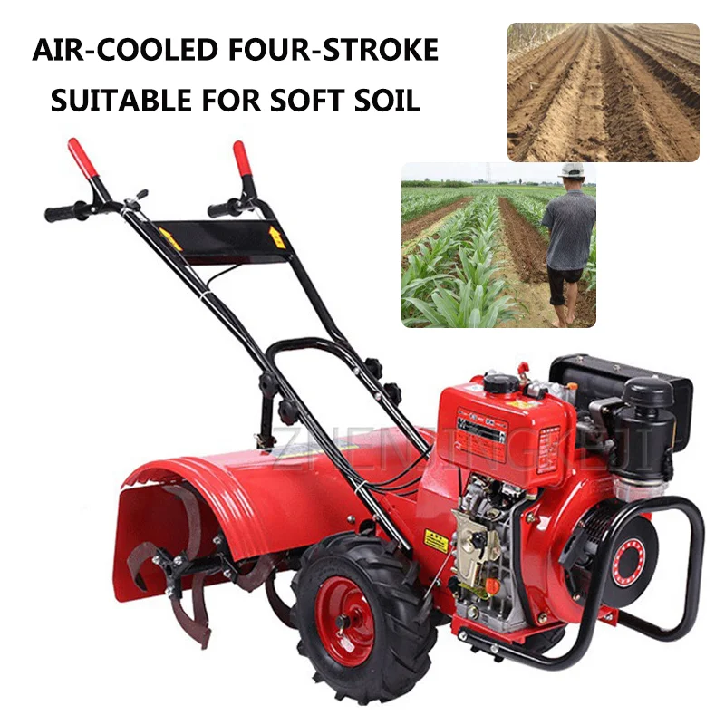 

Ploughing Machine Multifunction Gasoline Home Orchard Vegetable Field Garden Ditching Weeding Micro Tillage Machine Cultivator