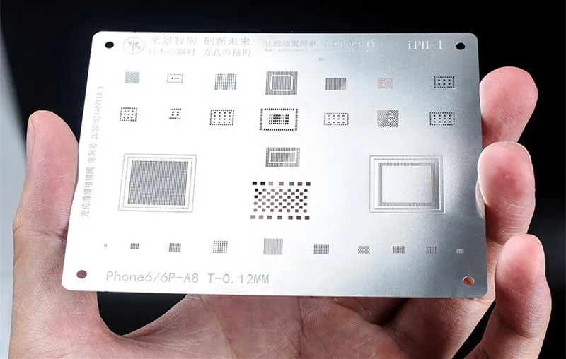 

For iPhone 6 6Plus BGA Stencil A8 CPU RAM Nand Wifi Baseband Power Audio IC Reballing Solder Tin Plant Net Heat Template MIJING