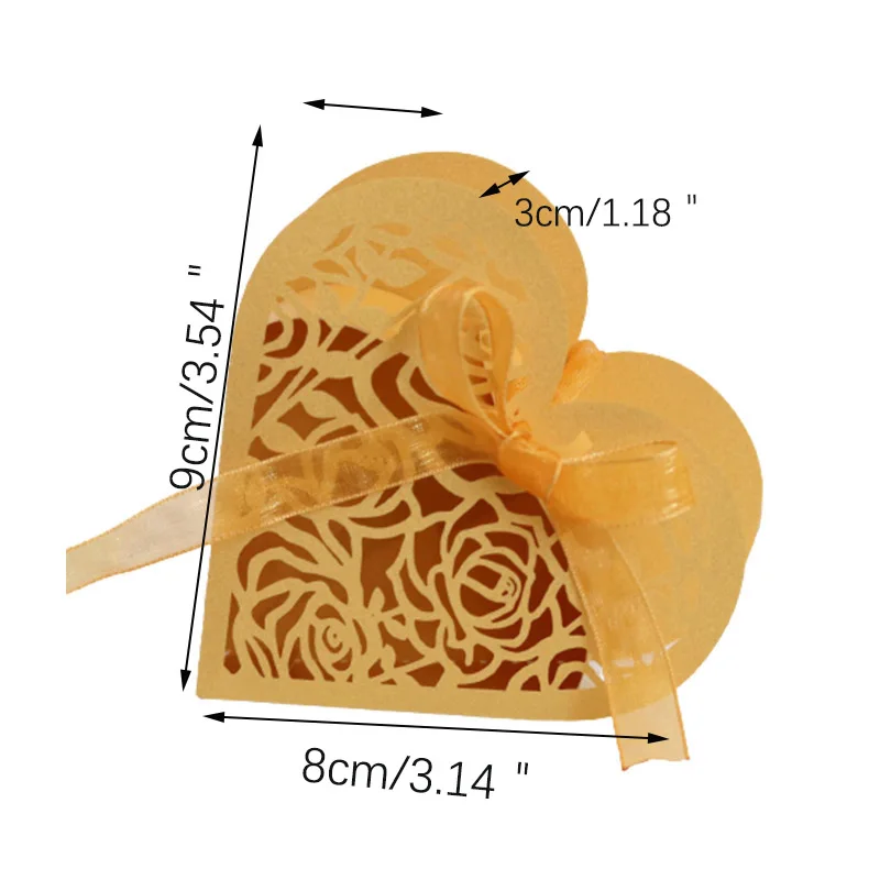 50 шт Розовое и цветок Лазерная резка свадебные подароки Сувениры Коробка DIY полый