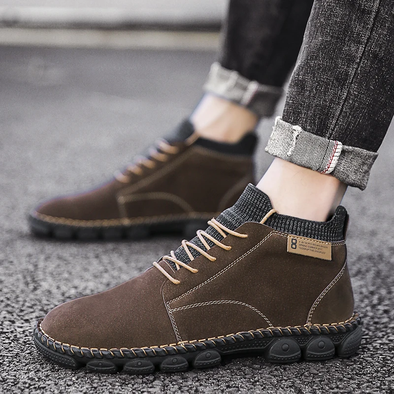 2021 Fashion Sneakers Mens New Arrival Casual Brand Mens Boots Dallas Cowboys Pu Leather Man Boots Non-Slip Men Walking Shoes