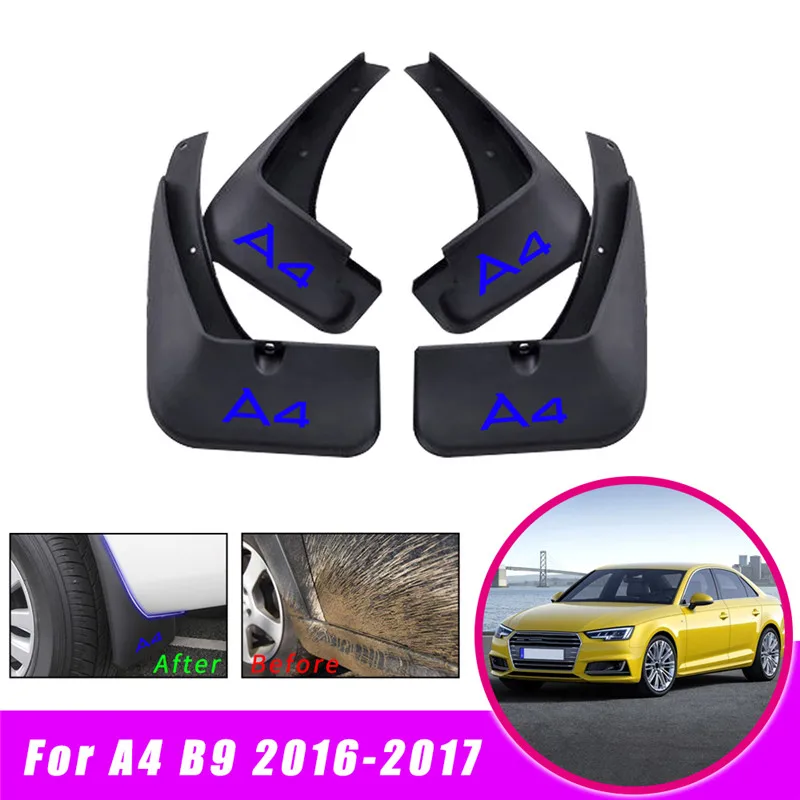 Автомобильные Брызговики для AUDI A4 B9 2016 2017 автомобиля арок автоматические