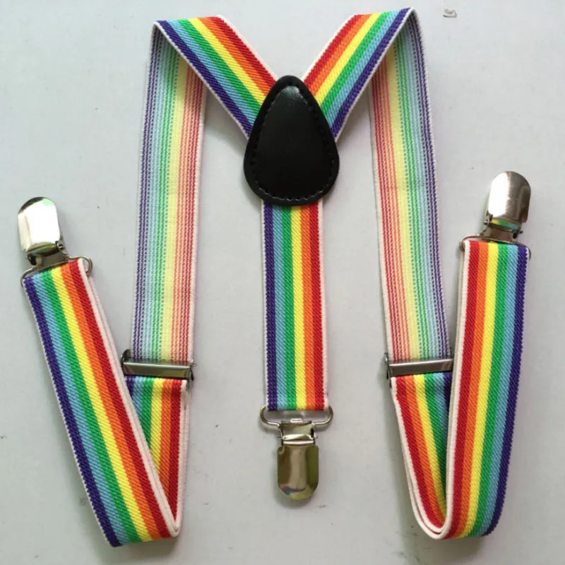 85 см детский бандаж Рождество/леопард/усы/Радуга/клетчатые Эластичные подтяжки