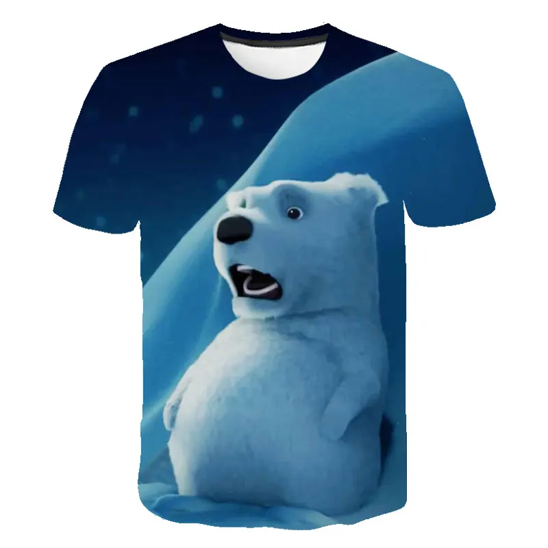 

Children Clothing Bears 3D Animal Printed Tshirt Unisex Boys/Girls t-shirt Streetwear Short-sleeved Harajuku Casual Tops Tee