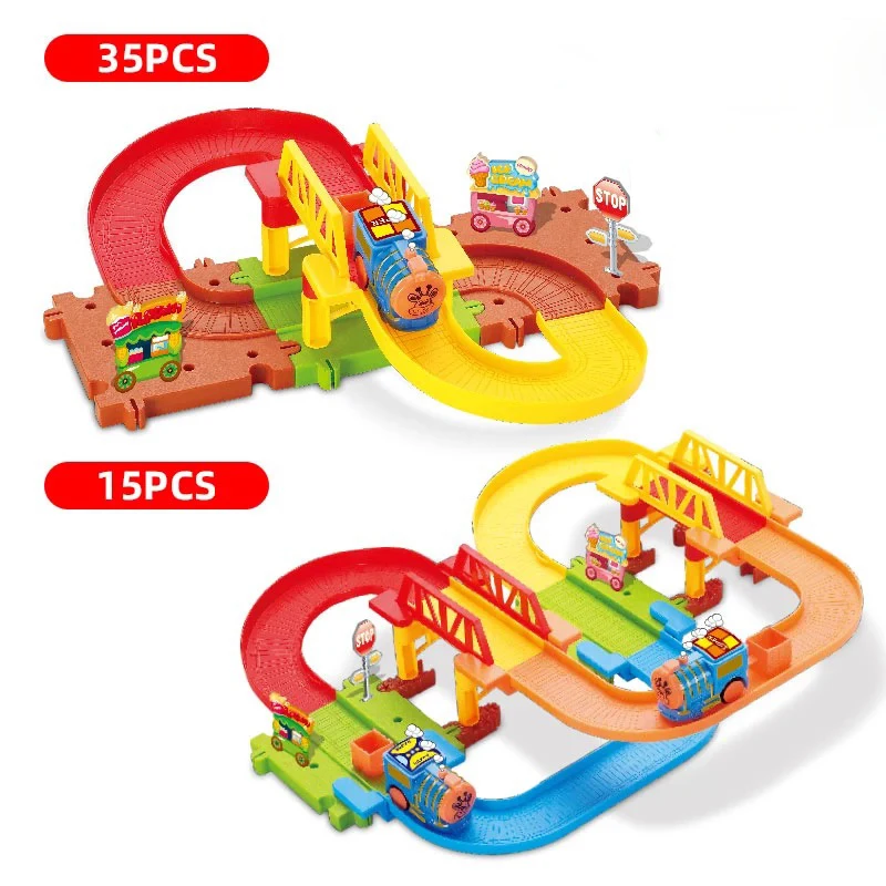 

Kids DIY Electric Racing Rail Car Racing Tracks Accessory Electric Car Track Model Rail Kids Educational Toys Diecast Plastic