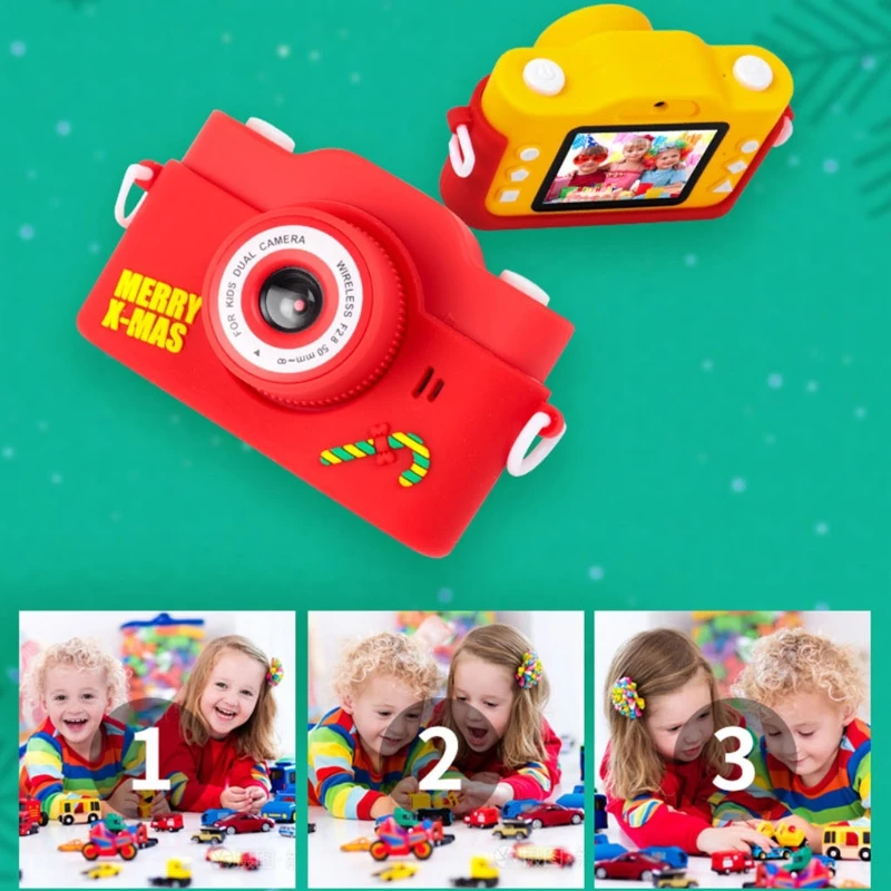 

Цифровая камера для детей, мультяшный фото-и видеорегистратор, экран 2,0 дюйма IPS 1080P, детские развивающие игрушки, отличный подарок на Рождес...