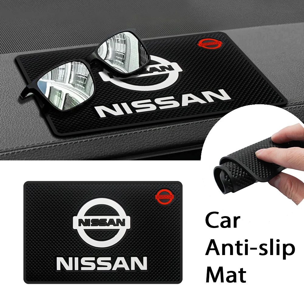 

PVC Car Non-slip Pad Phone Stand Dashboard Mat Car Accessories For Nissan Navara Patrol Skyline X-Trail Almera Qashqai
