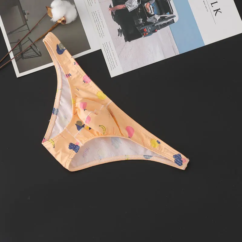 Трусы мужские хлопковые с U-образным вырезом пикантное нижнее белье принтом