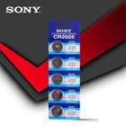 Оригинальные батарейки SONY cr2025, 5 шт.лот, литиевая монетная Батарея cr2025 3 в для часов, калькулятор, весы