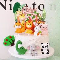 cake toppers cake decoration resin cake ornaments small animal resin dress up resin animal cake flags dress up party decoration