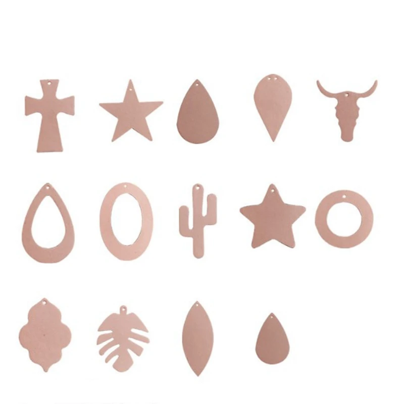 

The 10 Leather Earrings Production Kit of Artificial Leather Pads for Earrings, DIY and Crafts, Earrings Making Tools