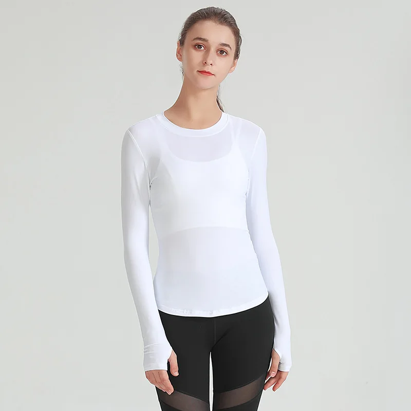 

ENTgoing Workout Clothes Gym Tops Women Seamless Yoga Long Sleeve Athletic Shirts Dry Fitness