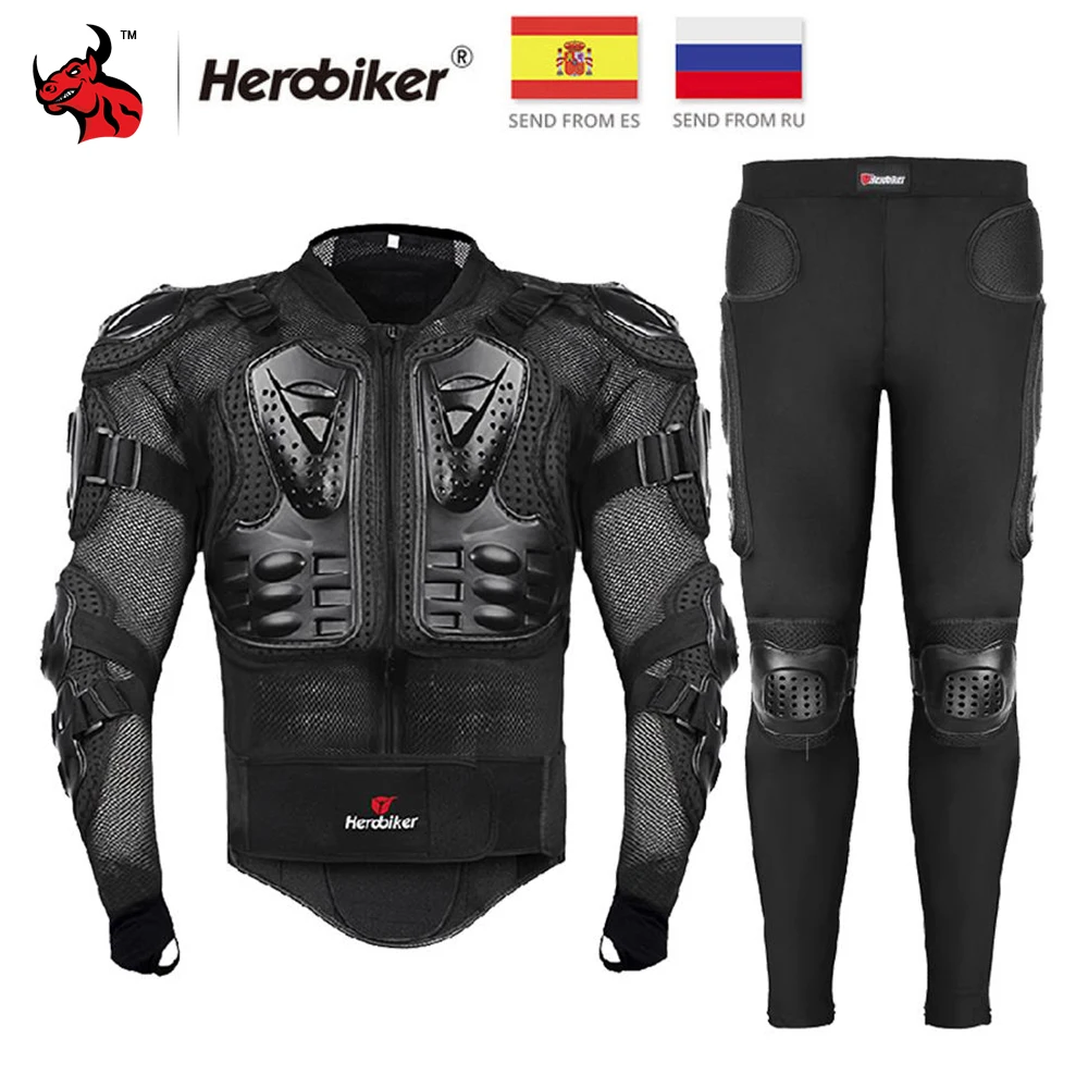 

Куртка мотоциклетная HEROBIKER Мужская, бронированная, на все тело, защитное снаряжение для мотокросса