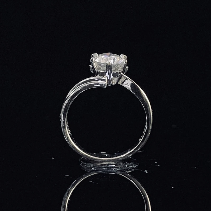 925 пробы серебряное кольцо из моиссанита круглая огранка 6 5 мм 8 9 кольца с