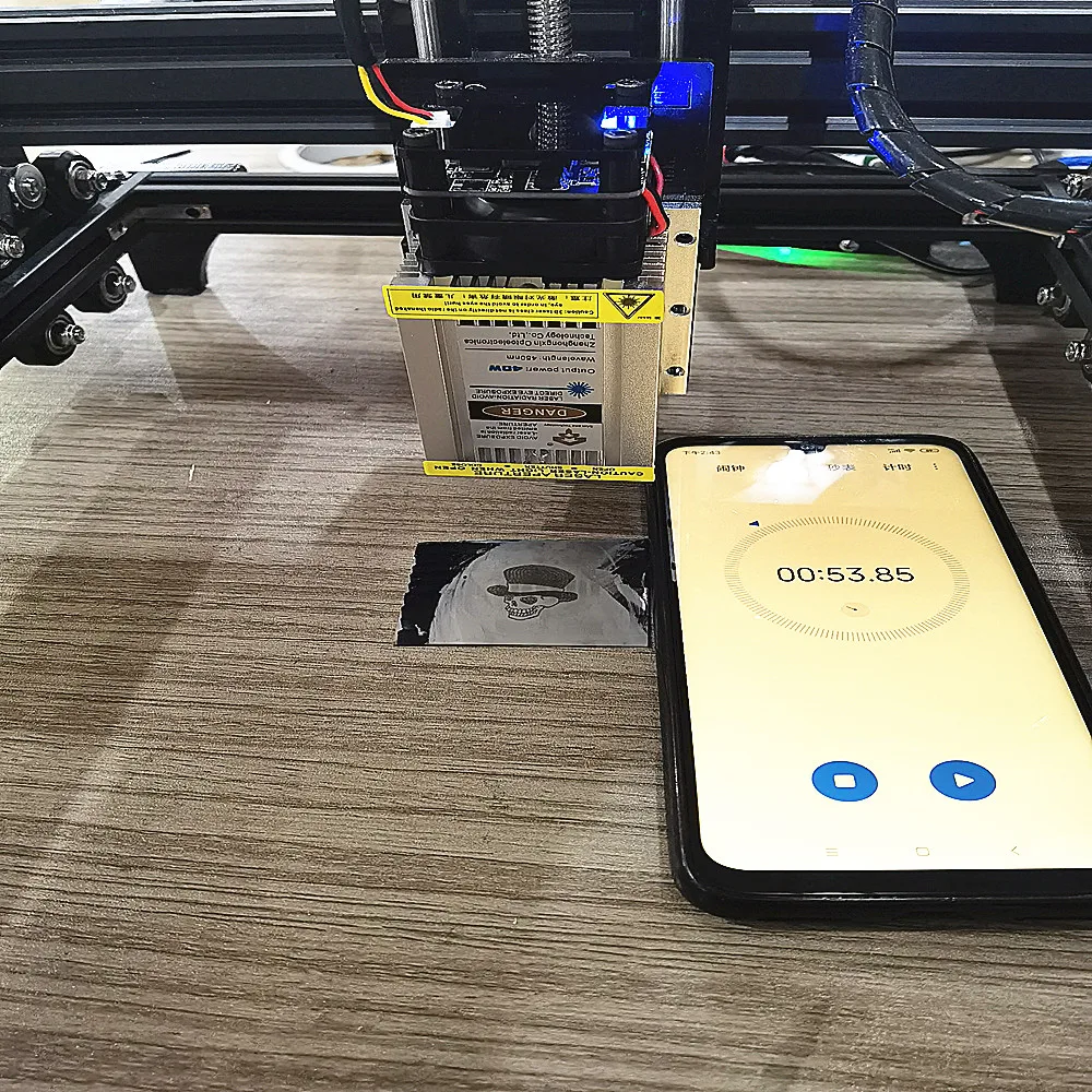 Лазерная головка 40 Вт Сверхбыстрая гравировка нержавеющая сталь и окисленный