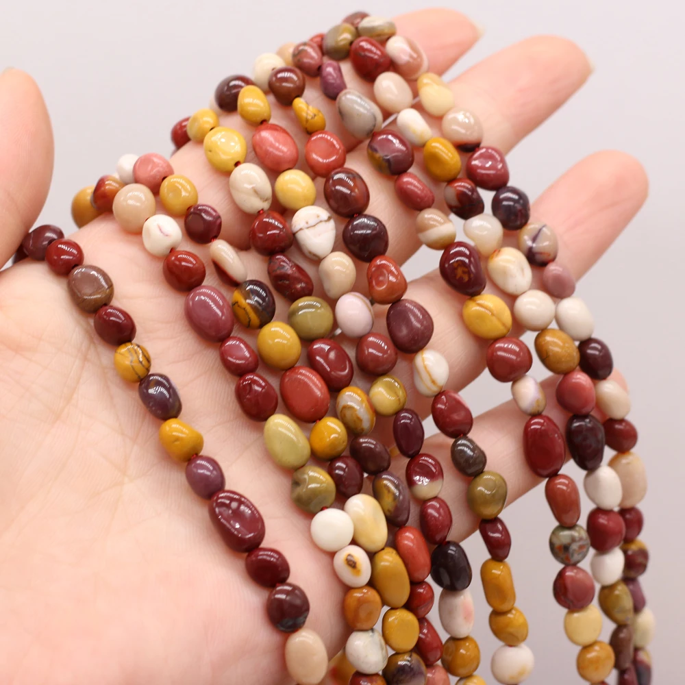 

6-8mm Natural Chrysolite Stone Beads Irregular Round Spacer Beads For Jewelry Making DIY Bracelet Necklace Strand Handmade