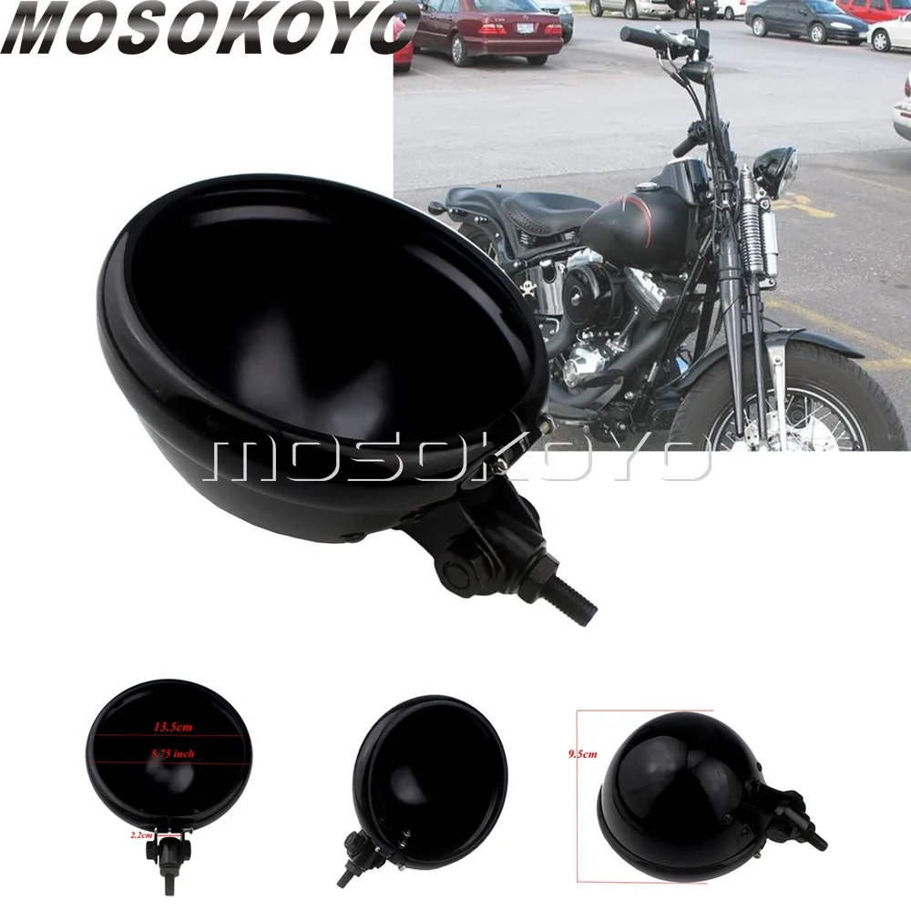 

Universal Motorcycle 5.75" LED Headlight Bucket For Harley Dyna FXD/FLD Sportster xl883 xl1200 Retro 5-3/4‘’ Light Shell Housing