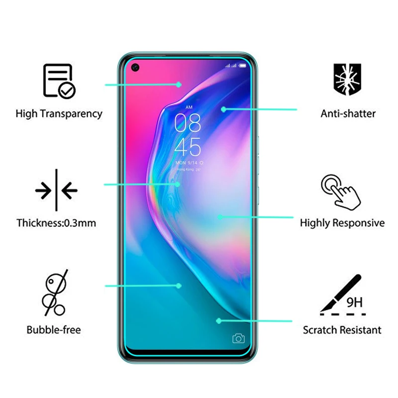 Закаленное стекло для Tecno Camon 16 SE защитная стеклянная пленка 9H защита экрана