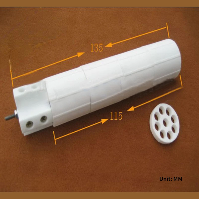 Керамический зажигатель для пеллетных печей 220 тип 8 отверстий 4 секции 220в 1200вт биомассовый котел парогенератор включен.