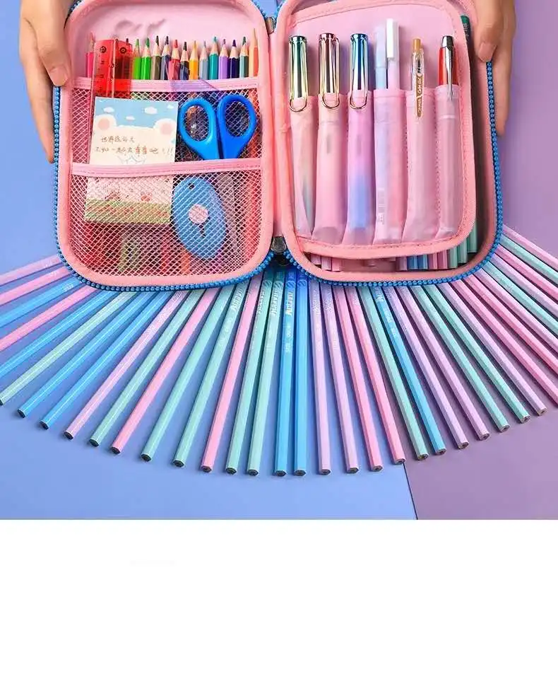 Кавайный чехол для карандаша коробка карандашей милая большая емкость