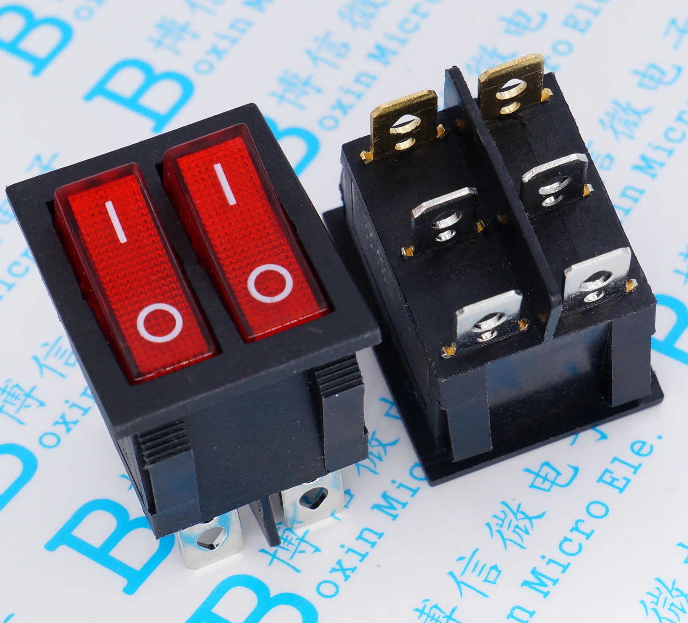 

1PCS /LOT KCD3 double lamp double switch ship switch 250V15A KCD3 6PIN switch