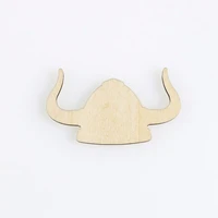 lucky horn shape mascot laser cut christmas decorations silhouette blank unpainted 25 pieces wooden shape 1679