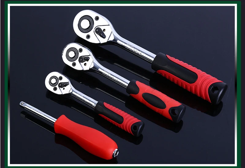 Набор торцевых ключей комплект комбинированных гаечных с храповым механизмом