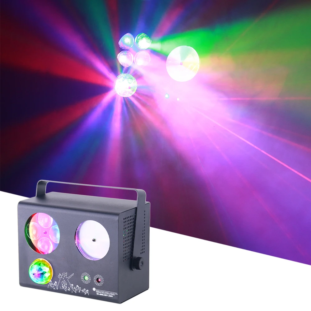 2021 LED Magic Ball Line Laser 4in1 Effect Light DMX512 Stage Light Show Projector DJ Party Laser Lights For Xmas Club Wedding