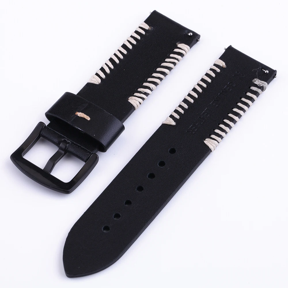 

Leather strap for Samsung galaxy watch 46/Active 2 40 44/S2/S3 Frontier Classic Quick release Smart watch wristband accessories