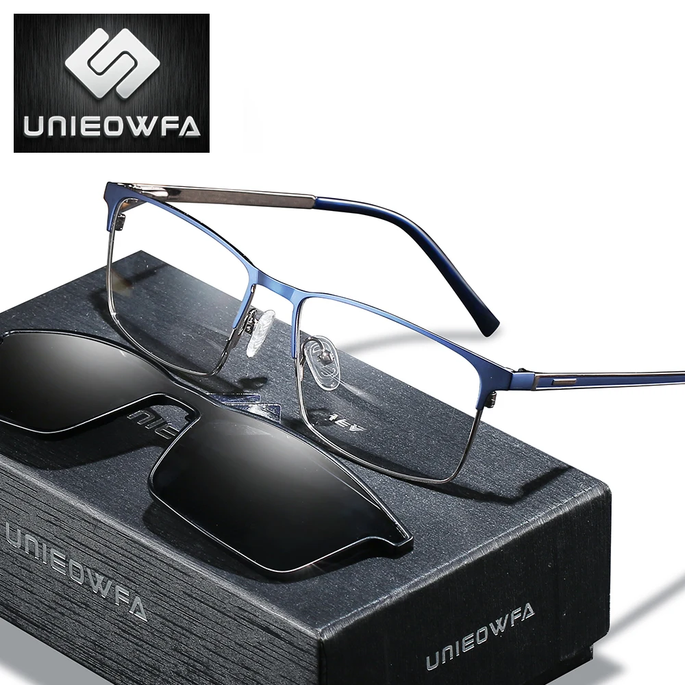 Поляризационные магниты на зажиме для очков по рецепту солнцезащитные очки