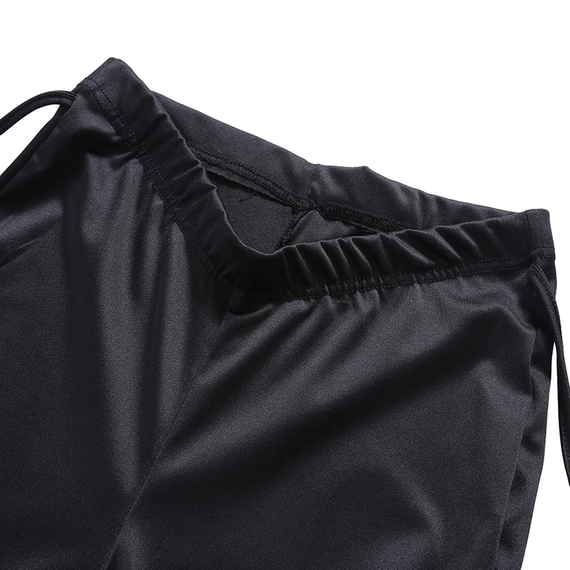 Женские пикантные облегающие леггинсы с высокой талией черные брюки со