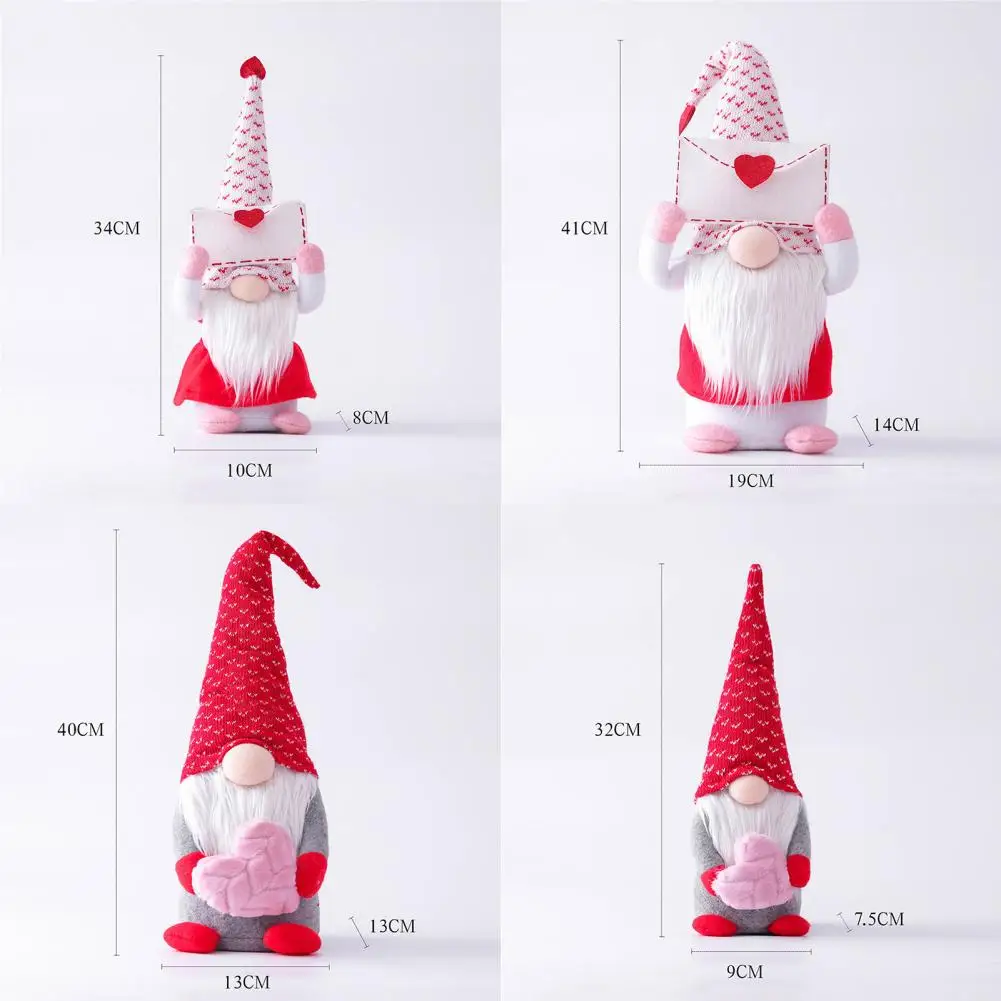 

Lovely Acrylic Fiber Long Hat Plush Faceless Envelope Dwarf Doll for Valentine Day