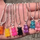 Ожерелья ручной работы с милым медведем из смолы, цепочка с подвеской карамельного цвета для женщин и девушек, Повседневная бижутерия, подарки, модные ожерелья 2021