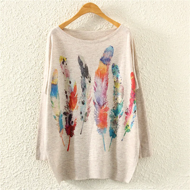 Женский вязаный свитер с рукавами летучая мышь | Женская одежда