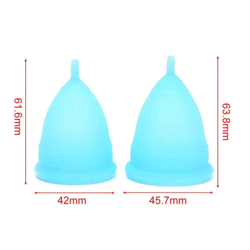 

2 шт. (маленький + большой) Женская Чашка мягкая силиконовая менструальная чаша Женская гигиена менструальная чаша для леди чаша для периода ...