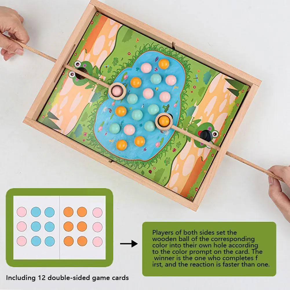 

Детские развивающие Игрушки для раннего развития, бусины для концентрации рыбы, тренировки, деревянный магнитный горох, четыре в одном C4Q8