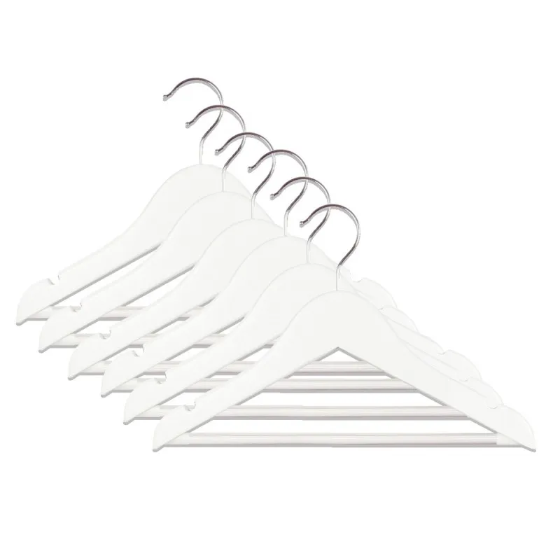 

SET of 24 small white JOCCA wooden hangers. Children's clothing hanger lot. Organizer of children's or girls' wardrobes