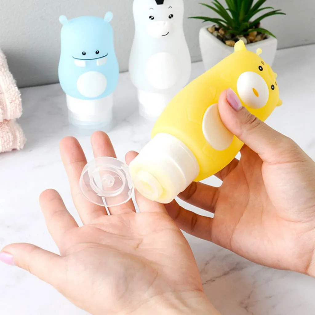 Милая мультяшная косметика пустая бутылка портативный гель для душа с отжимом