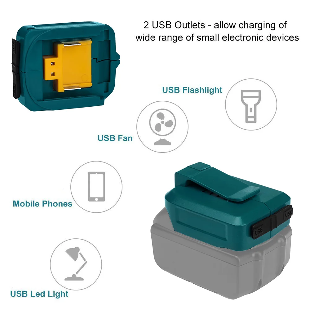Зарядное устройство для литий ионных аккумуляторов BL1830 BL1860 USB адаптер