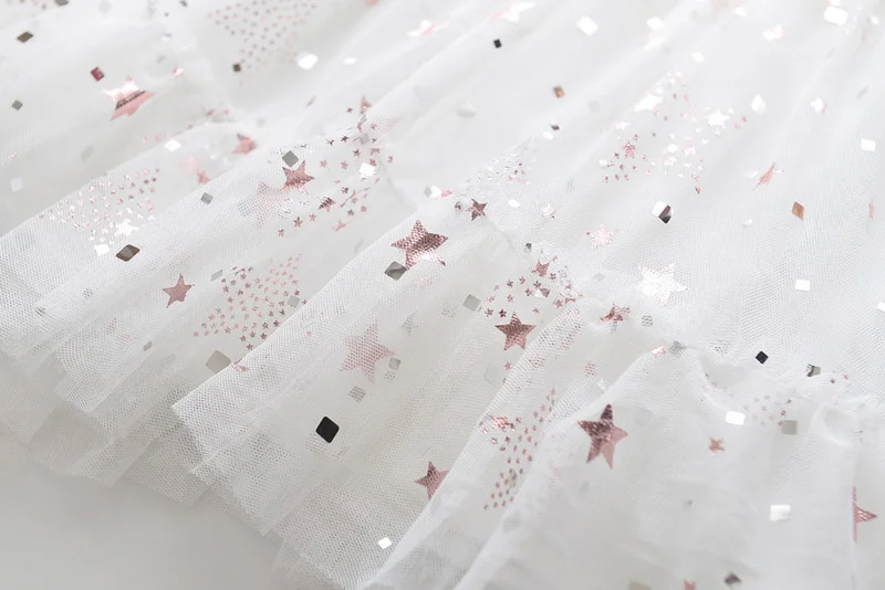 Платья для девочек весна 2020 новая детская одежда милое Сетчатое плиссированное